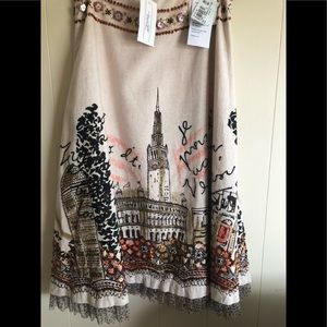 Basil & Maude linen beaded skirt, 2